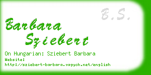 barbara sziebert business card